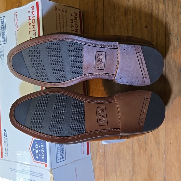 Nunn Bush Men's Centro Fles Plain Toe Oxford Cognac Leather Synthetic Size 9.5W - Picture 6 of 10